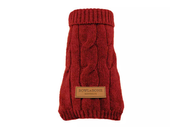 Pull en laine rouge Aspen - BOWL & BONE REPUBLIC