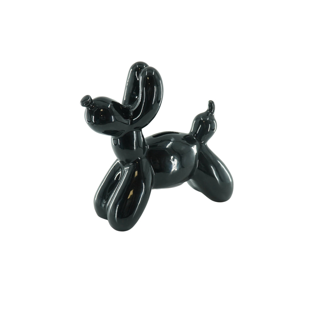 Tirelire chien ballon noir - HOUSEVITAMIN