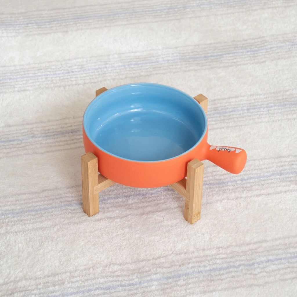 Gamelle caquelon en céramique avec support bois - PUPPY GALLERY