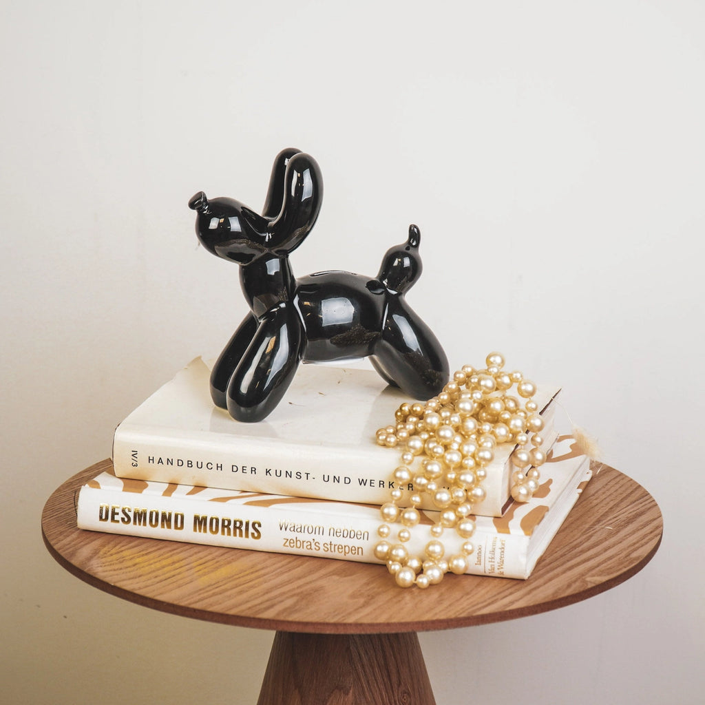Tirelire chien ballon noir - HOUSEVITAMIN