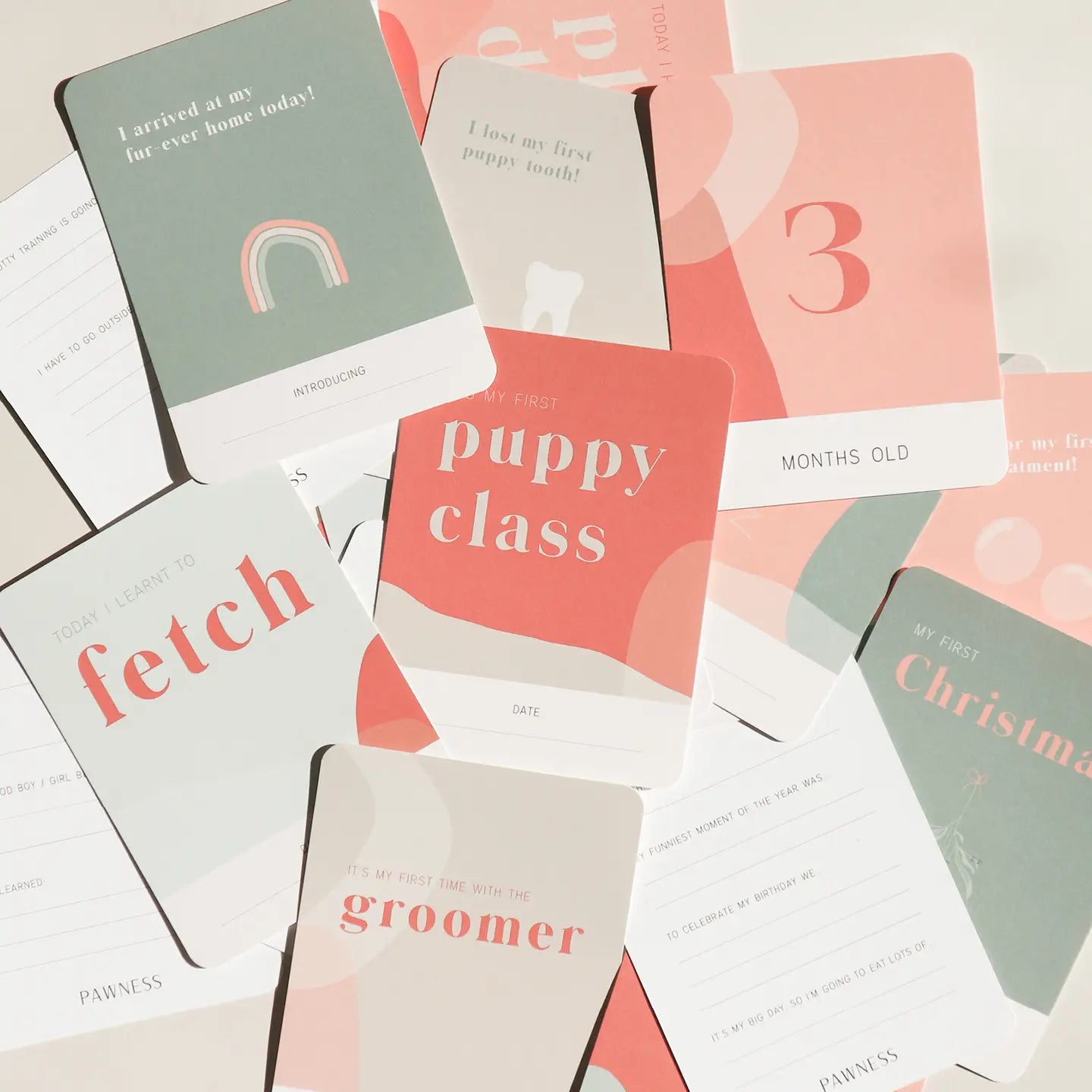 Cartes de jalons pour chiots - PAWNESS