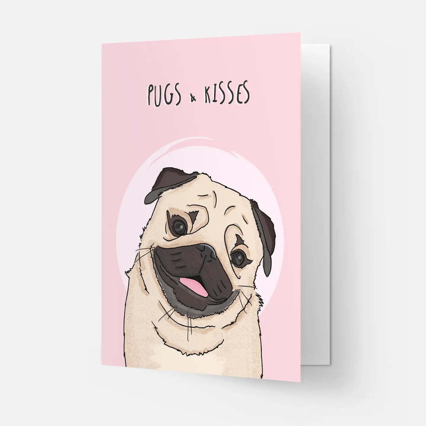 Carte "Pug and kisses" - KAART BLANCHE