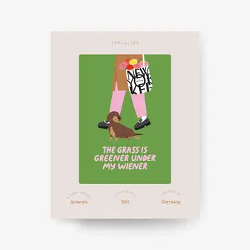 Puzzle "The grass is greener under my wiener" - TYPEALIVE