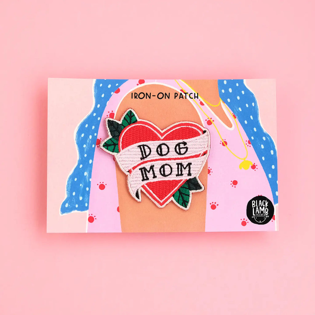 Dog Mom iron-on patch - BLACK LAMB STUDIO