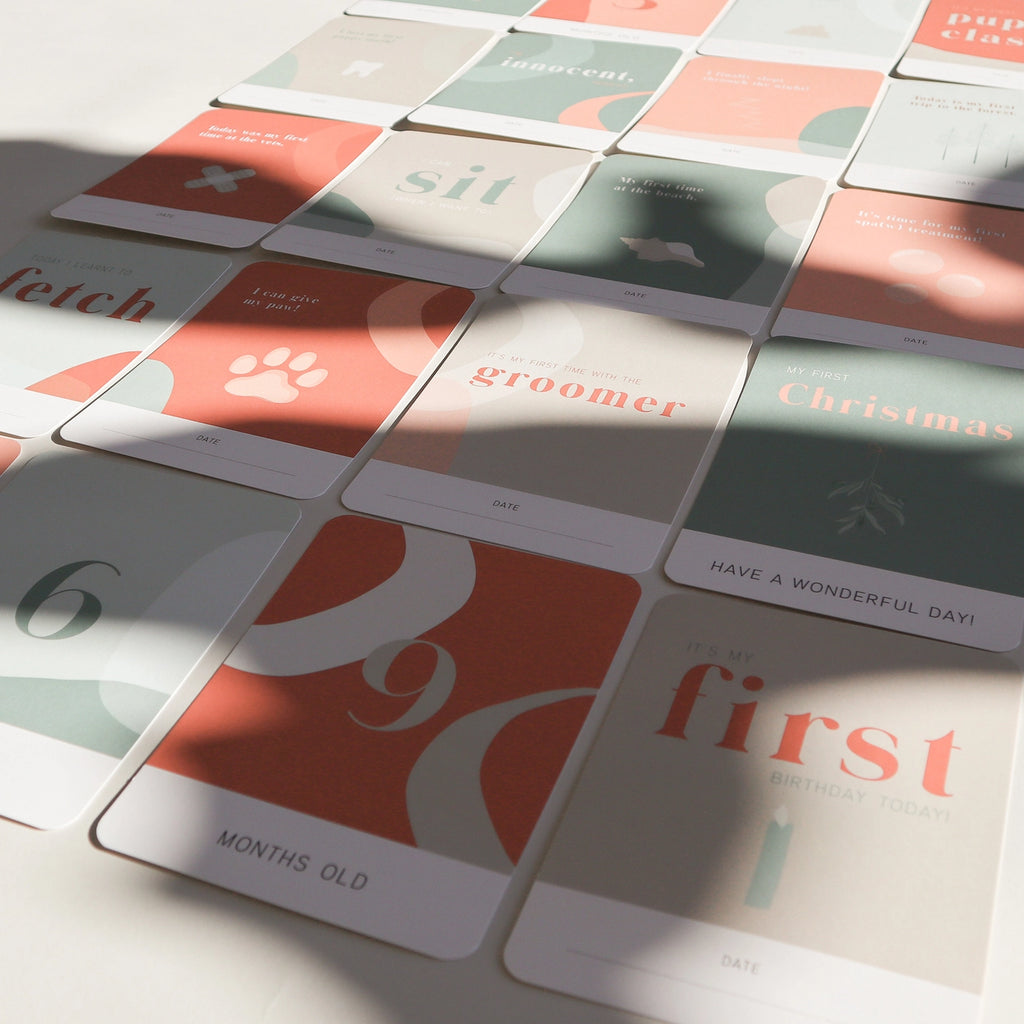 Cartes de jalons pour chiots - PAWNESS