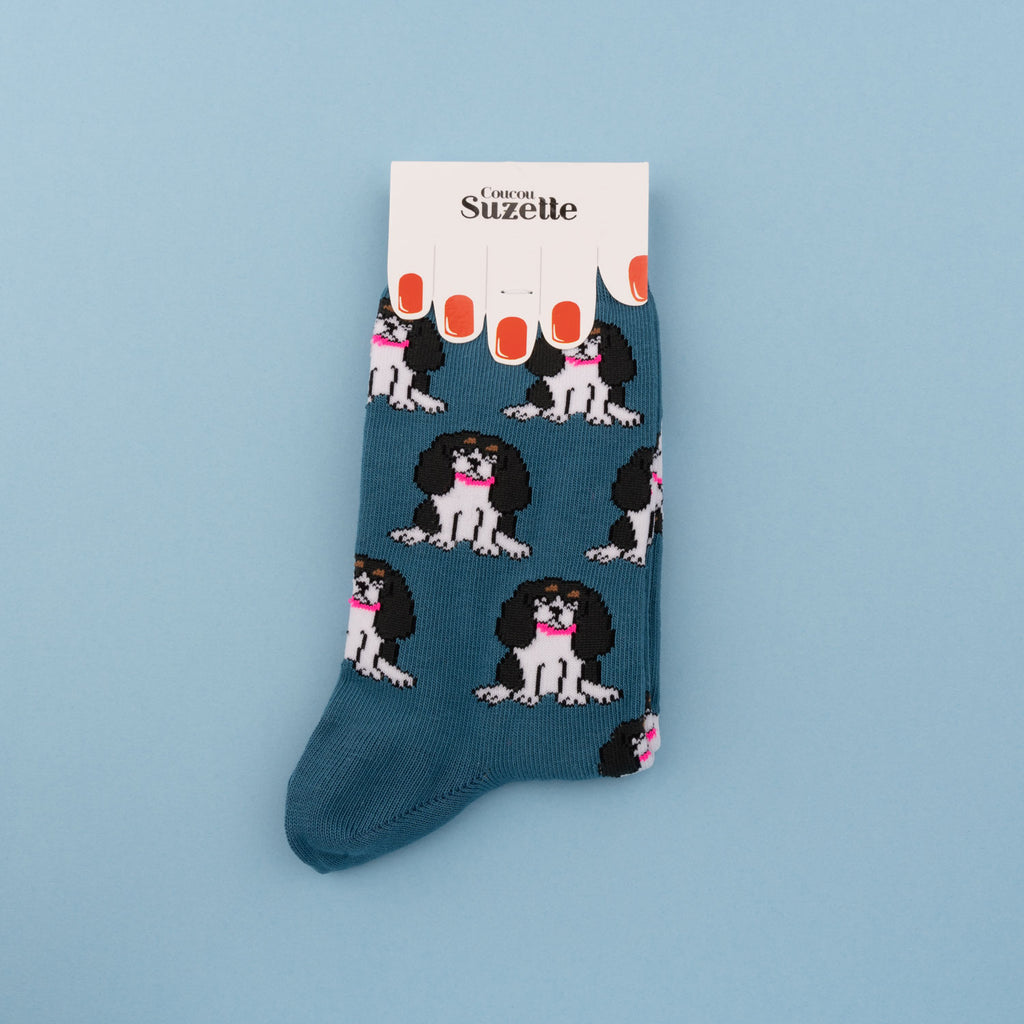 Chaussettes en coton Cavalier King Charles - COUCOU SUZETTE