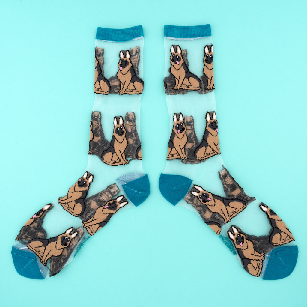 Chaussettes transparentes Berger Allemand - COUCOU SUZETTE