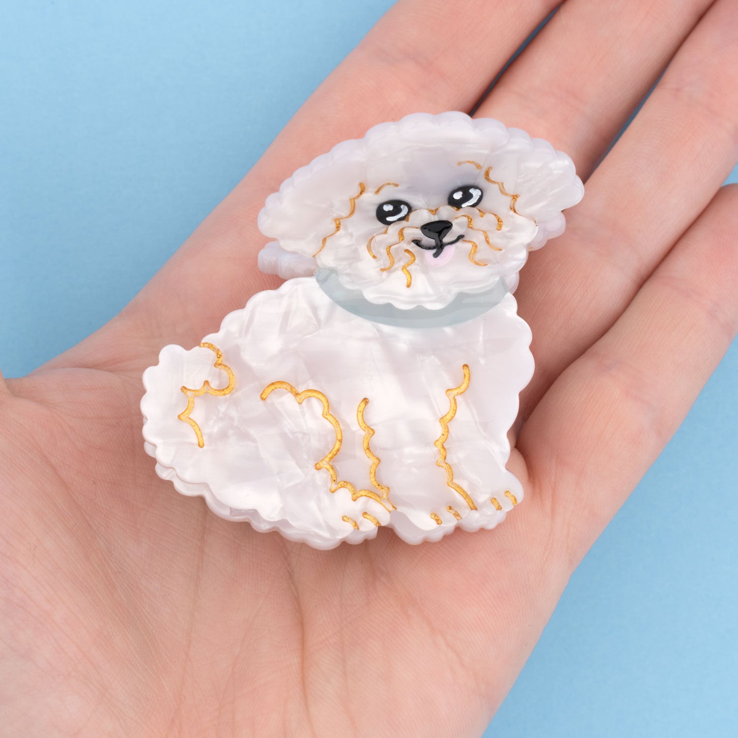 Pince à cheveux Bichon - COUCOU SUZETTE