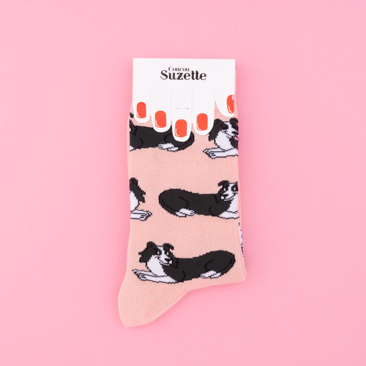 Chaussettes en coton Border Collie - COUCOU SUZETTE