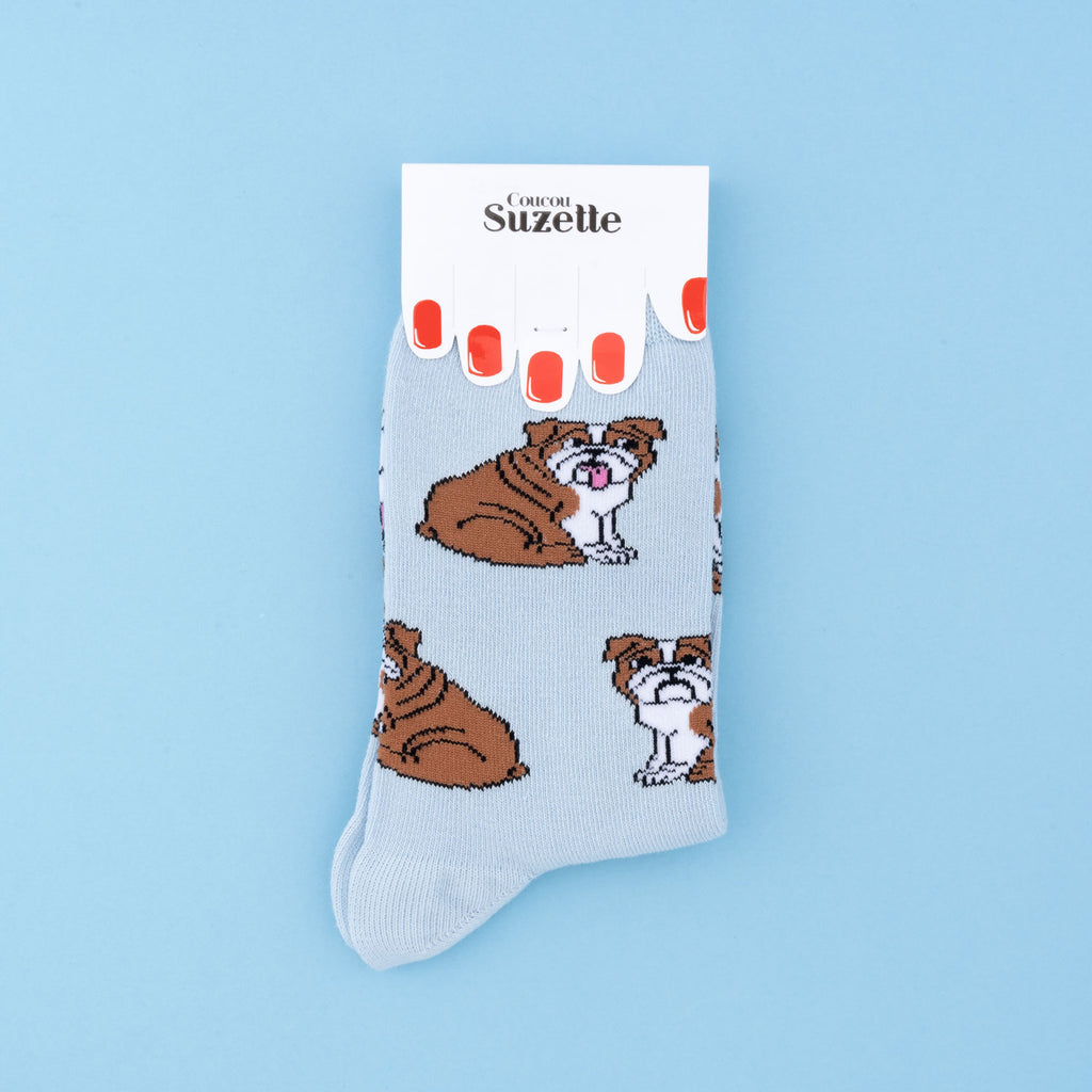 Chaussettes en coton Bouledogue Anglais - COUCOU SUZETTE