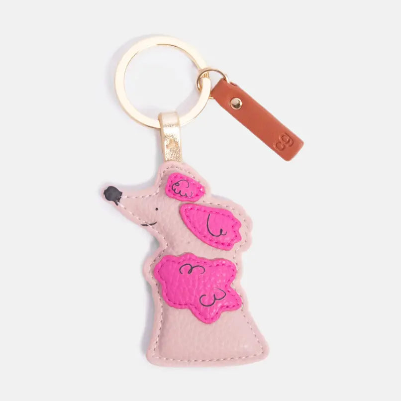 Porte-clés caniche rose - CAROLINE GARDNER
