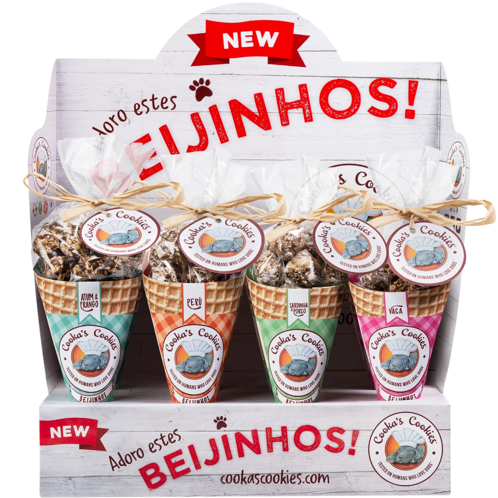 Beijinhos- Friandises croustillantes et naturelles poulet/thon - COOKA'S COOKIES