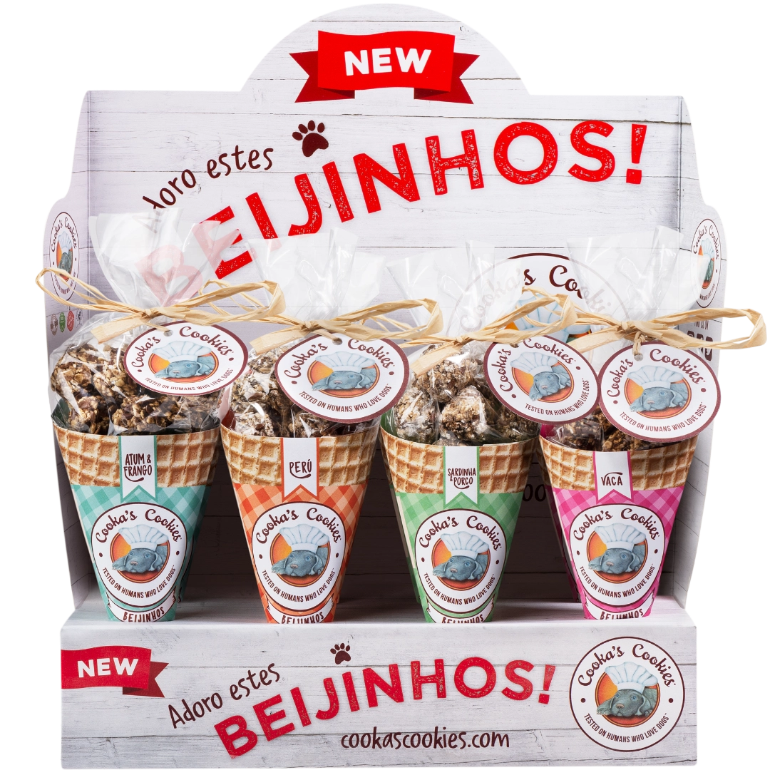 Beijinhos- Friandises croustillantes et naturelles poulet/thon - COOKA'S COOKIES