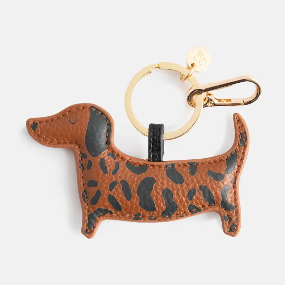 Porte-clés de sac Teckel léopard - CAROLINE GARDNER