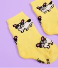 Chaussettes en coton bébé avec des motifs Bouledogues français, de la marque Coucou Suzette