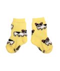 Chaussettes en coton bébé avec des motifs Bouledogues français, de la marque Coucou Suzette
