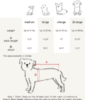 Guide des tailles pour les pulls pour chiens de la marque The Furry Folks