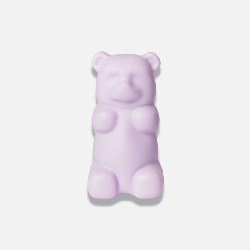 Jouet pour chien en forme d'ours en gélatine, couleur mauve, de la marque Barc London