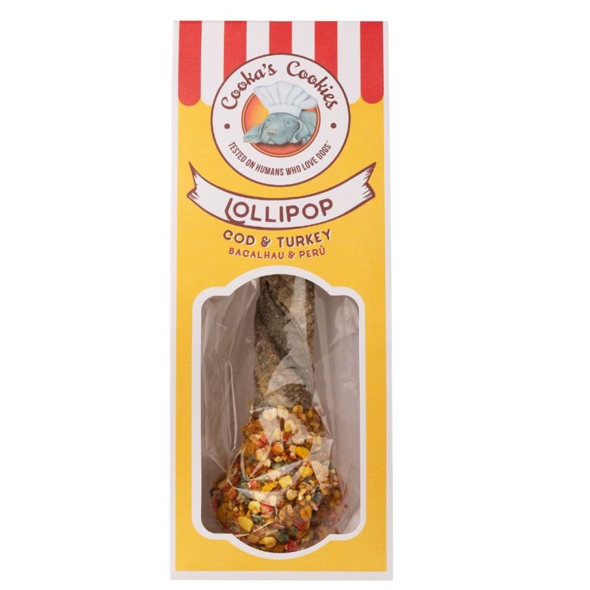 Friandises en forme de sucette our chien, de la marque Cooka's Cookies