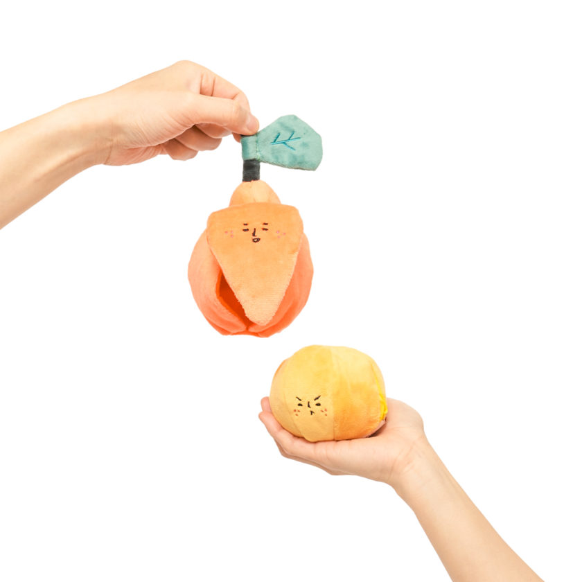 Jouet pour chien en forme d'orange, de la marque The Furryfolks