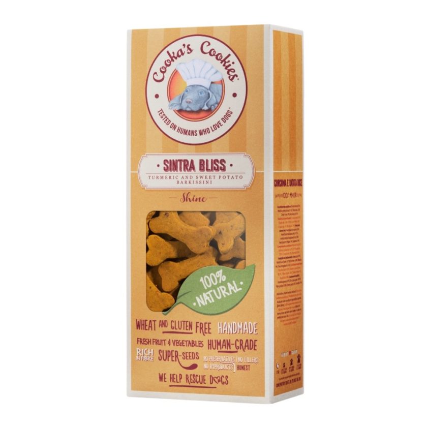 Friandises naturelles pour chiens contenant des superaliments, de la marque Cooka's Cookies