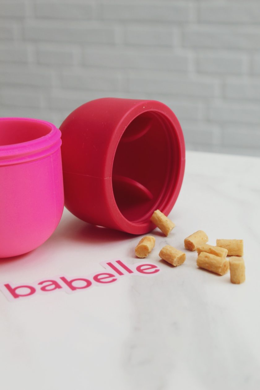 Le distributeur de friandises, jouet à lécher pour chien de la marque Babelle For Dogs