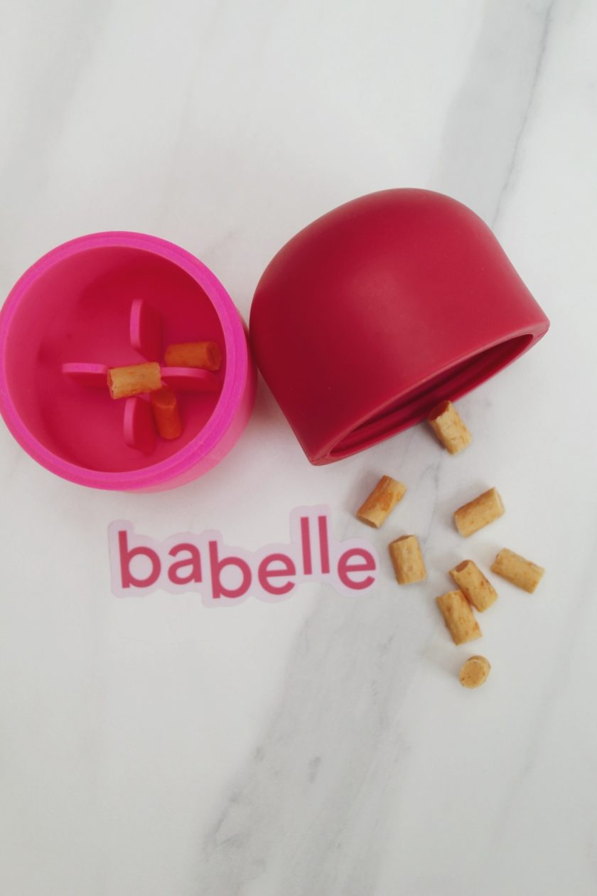 Le distributeur de friandises, jouet à lécher pour chien de la marque Babelle For Dogs