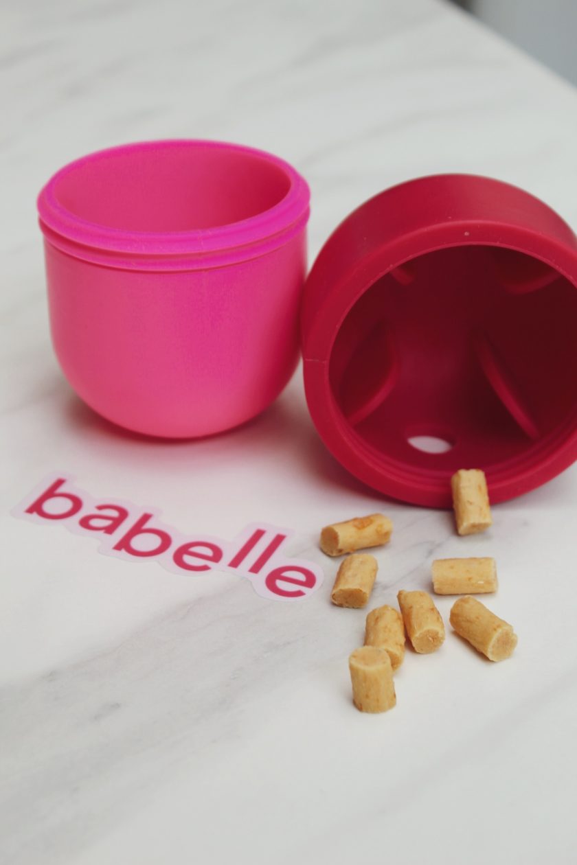Le distributeur de friandises, jouet à lécher pour chien de la marque Babelle For Dogs