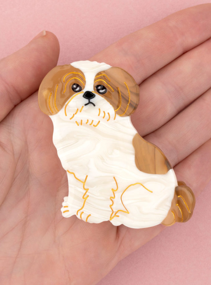 Pince à cheveux en forme de shih tzu, de la marque Coucou Suzette
